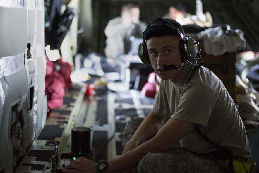 U.S. Air Force Airman 1st Class Aaron Brewer, 23d Equipment Maintenance Squadron crew chief, uses a calibration machine during an isochronal inspection, May 31, 2016, at Moody Air Force Base, Ga. ISO inspections include breaking down an aircraft piece-by-piece in a hangar before performing systems checks on the flightline. (U.S. Air Force photo by Airman Daniel Snider/Released)