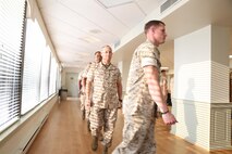 NAVAL SUPPORT FACILITY INDIAN HEAD, Md. – Corporals with Chemical Biological Incident Response Force (CBIRF), U.S. Marine Corps Forces Command (MARFORCOM), graduate from command sponsored Corporals Leadership Course during a ceremony at Naval Support Facility Indian Head, Md., May 27, 2016. The night before, the Marines tested their refined customs and courtesies during a Mess Night with Gunnery Sgt. Amber T. Chavarria, faculty advisor at Staff Noncommissioned Officer Academy, Marine Corps Base Quantico, Va., as the event’s guest of honor. The noncommissioned officers completed the 3 week course curriculum that included sword and guidon manual, land navigation, Marine Corps promotion system for sergeants and below and other small unit leader skills and traits. (Official USMC Photos by Sgt. Santiago G. Colon Jr. and Sgt. Jonathan S. Herrera)
