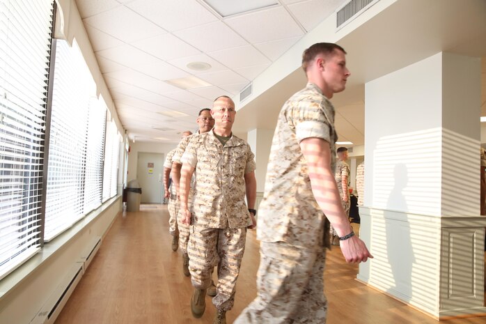 NAVAL SUPPORT FACILITY INDIAN HEAD, Md. – Corporals with Chemical Biological Incident Response Force (CBIRF), U.S. Marine Corps Forces Command (MARFORCOM), graduate from command sponsored Corporals Leadership Course during a ceremony at Naval Support Facility Indian Head, Md., May 27, 2016. The night before, the Marines tested their refined customs and courtesies during a Mess Night with Gunnery Sgt. Amber T. Chavarria, faculty advisor at Staff Noncommissioned Officer Academy, Marine Corps Base Quantico, Va., as the event’s guest of honor. The noncommissioned officers completed the 3 week course curriculum that included sword and guidon manual, land navigation, Marine Corps promotion system for sergeants and below and other small unit leader skills and traits. (Official USMC Photos by Sgt. Santiago G. Colon Jr. and Sgt. Jonathan S. Herrera)