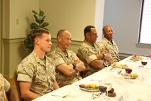 NAVAL SUPPORT FACILITY INDIAN HEAD, Md. – Corporals with Chemical Biological Incident Response Force (CBIRF), U.S. Marine Corps Forces Command (MARFORCOM), graduate from command sponsored Corporals Leadership Course during a ceremony at Naval Support Facility Indian Head, Md., May 27, 2016. The night before, the Marines tested their refined customs and courtesies during a Mess Night with Gunnery Sgt. Amber T. Chavarria, faculty advisor at Staff Noncommissioned Officer Academy, Marine Corps Base Quantico, Va., as the event’s guest of honor. The noncommissioned officers completed the 3 week course curriculum that included sword and guidon manual, land navigation, Marine Corps promotion system for sergeants and below and other small unit leader skills and traits. (Official USMC Photos by Sgt. Santiago G. Colon Jr. and Sgt. Jonathan S. Herrera)