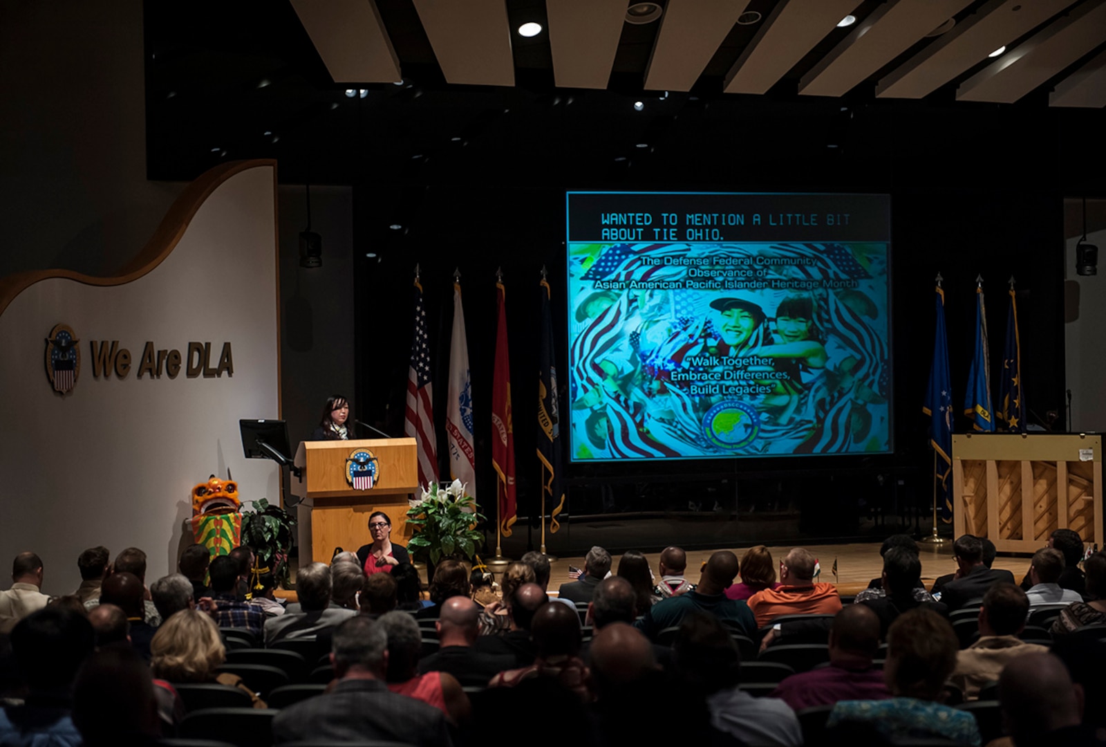 Defense Supply Center Columbus held its annual Asian American Pacific Islander (AAPI) Month celebration May 25. Guest speaker Nancy Pyon spoke about the contributions Asian-Americans here in Columbus make to address the critical needs of their community.