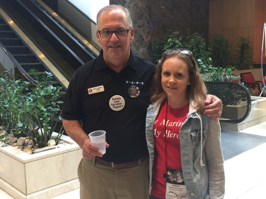 Don Lipstein, Kristina Nylund’s mentor, whom she met through TAPS, spends some time at the conference with his mentee.