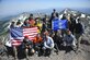 U.S. Airmen, veterans and civilians pose for a picture at the top of Humphreys Peak, Ariz., May 29, 2016. The group climbed the mountain as part of the U.S. Air Force 50 Summits Challenge, which focuses on bringing Airmen in each of the 50 states to the highest points of their respective states. (U.S. Air Force photo by Airman 1st Class Ashley N. Steffen/Released)