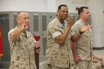 NAVAL SUPPORT FACILITY INDIAN HEAD, Md. – Corporals with Chemical Biological Incident Response Force (CBIRF), U.S. Marine Corps Forces Command (MARFORCOM), graduate from command sponsored Corporals Leadership Course during a ceremony at Naval Support Facility Indian Head, Md., May 27, 2016. The night before, the Marines tested their refined customs and courtesies during a Mess Night with Gunnery Sgt. Amber T. Chavarria, faculty advisor at Staff Noncommissioned Officer Academy, Marine Corps Base Quantico, Va., as the event’s guest of honor. The noncommissioned officers completed the 3 week course curriculum that included sword and guidon manual, land navigation, Marine Corps promotion system for sergeants and below and other small unit leader skills and traits. (Official USMC Photos by Sgt. Santiago G. Colon Jr. and Sgt. Jonathan S. Herrera)