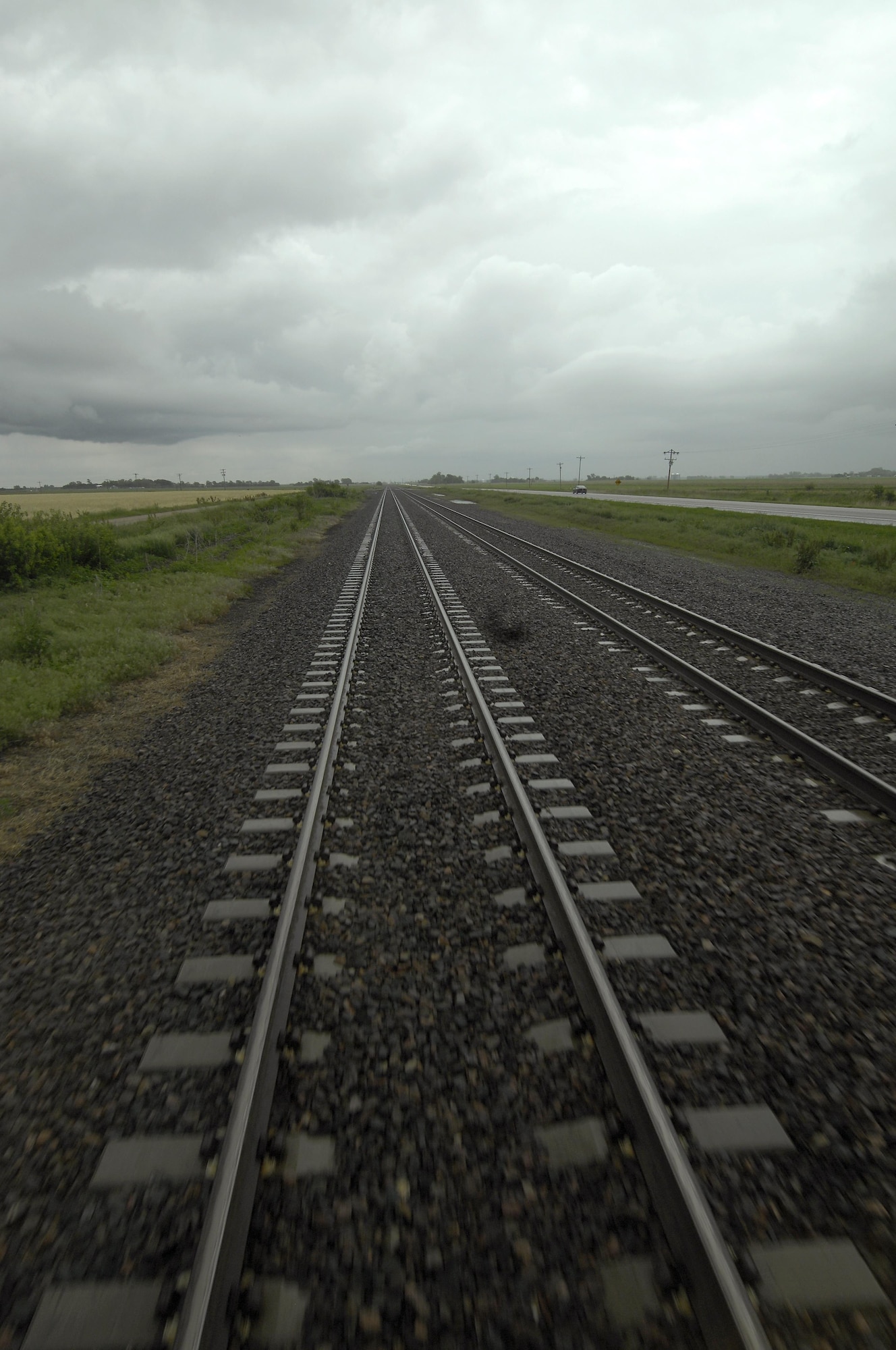 A view from the “Fox River” inspection car that is one of Union Pacific's historical Western Heritage Fleet of railcars. Members of Team Offutt were given a train ride to Grand Island, Neb. May 27 where they learned about UP and the company's mission. (U.S. Air Force photo by Delanie Stafford)