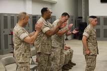 NAVAL SUPPORT FACILITY INDIAN HEAD, Md. – Corporals with Chemical Biological Incident Response Force (CBIRF), U.S. Marine Corps Forces Command (MARFORCOM), graduate from command sponsored Corporals Leadership Course during a ceremony at Naval Support Facility Indian Head, Md., May 27, 2016. The night before, the Marines tested their refined customs and courtesies during a Mess Night with Gunnery Sgt. Amber T. Chavarria, faculty advisor at Staff Noncommissioned Officer Academy, Marine Corps Base Quantico, Va., as the event’s guest of honor. The noncommissioned officers completed the 3 week course curriculum that included sword and guidon manual, land navigation, Marine Corps promotion system for sergeants and below and other small unit leader skills and traits. (Official USMC Photos by Sgt. Santiago G. Colon Jr. and Sgt. Jonathan S. Herrera)