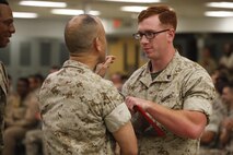 NAVAL SUPPORT FACILITY INDIAN HEAD, Md. – Corporals with Chemical Biological Incident Response Force (CBIRF), U.S. Marine Corps Forces Command (MARFORCOM), graduate from command sponsored Corporals Leadership Course during a ceremony at Naval Support Facility Indian Head, Md., May 27, 2016. The night before, the Marines tested their refined customs and courtesies during a Mess Night with Gunnery Sgt. Amber T. Chavarria, faculty advisor at Staff Noncommissioned Officer Academy, Marine Corps Base Quantico, Va., as the event’s guest of honor. The noncommissioned officers completed the 3 week course curriculum that included sword and guidon manual, land navigation, Marine Corps promotion system for sergeants and below and other small unit leader skills and traits. (Official USMC Photos by Sgt. Santiago G. Colon Jr. and Sgt. Jonathan S. Herrera)