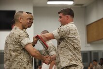 NAVAL SUPPORT FACILITY INDIAN HEAD, Md. – Corporals with Chemical Biological Incident Response Force (CBIRF), U.S. Marine Corps Forces Command (MARFORCOM), graduate from command sponsored Corporals Leadership Course during a ceremony at Naval Support Facility Indian Head, Md., May 27, 2016. The night before, the Marines tested their refined customs and courtesies during a Mess Night with Gunnery Sgt. Amber T. Chavarria, faculty advisor at Staff Noncommissioned Officer Academy, Marine Corps Base Quantico, Va., as the event’s guest of honor. The noncommissioned officers completed the 3 week course curriculum that included sword and guidon manual, land navigation, Marine Corps promotion system for sergeants and below and other small unit leader skills and traits. (Official USMC Photos by Sgt. Santiago G. Colon Jr. and Sgt. Jonathan S. Herrera)