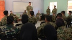 SANDAKAN, Malaysia (June 1, 2016) - Hospital Corpsman1st Class Nicholas Furey addresses service members of the Malaysian Armed Forces following the completion of combat first aid training during Cooperation Afloat Readiness and Training (CARAT) Malaysia 2016. CARAT is a series of annual maritime exercises between the U.S. Navy, U.S. Marine Corps and the armed forces of nine partner nations to include Bangladesh, Brunei, Cambodia, Indonesia, Malaysia, the Philippines, Singapore, Thailand, and Timor-Leste. 