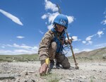 160601-N-WI365-XXX ULAANBAATAR, Mongolia (June 01, 2016) - The 10-day course is part of Khaan Quest 2016 and is designed to increase MAF soldiers' capability in detecting IED and unexploded ordnance that can be used during deployment or peacekeeping missions. Khaan Quest 2016 is an annual, multinational peacekeeping operations exercise hosted by the Mongolian Armed Forces, co-sponsored by U.S. Pacific Command, and supported by U.S. Army Pacific and U.S. Marine Corps Forces, Pacific. Khaan Quest, in its 14th iteration, is the capstone exercise for this year’s Global Peace Operations Initiative program. The exercise focuses on training activities to enhance international interoperability, develop peacekeeping capabilities, build to mil-to-mil relationships, and enhance military readiness. (U.S. Navy photo by Mass Communication Specialist 3rd Class Markus Castaneda/RELEASED)