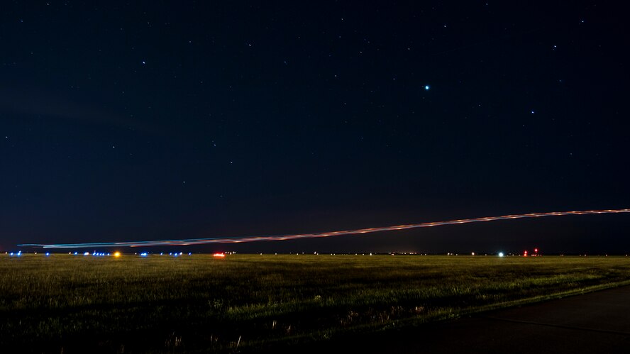 A B-52H Stratofortress takes off from Minot Air Force Base, N.D., May 2, 2016 for Royal Air Force Fairford, United Kingdom. Training with allied nations and organizations contributes to enhanced resiliency and interoperability and enables us to build enduring relationships necessary to confront the broad range of global challenges. (U.S. Air Force photo/Airman 1st Class J.T. Armstrong)