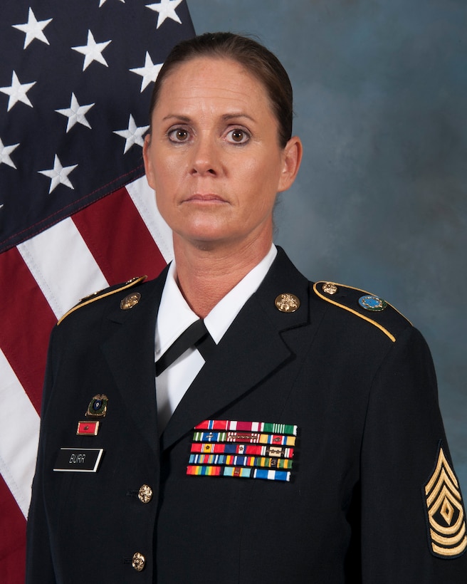 Army 1st Sgt. Janine M. Burr, new Defense Distribution Center, Susquehanna installation senior enlisted advisor