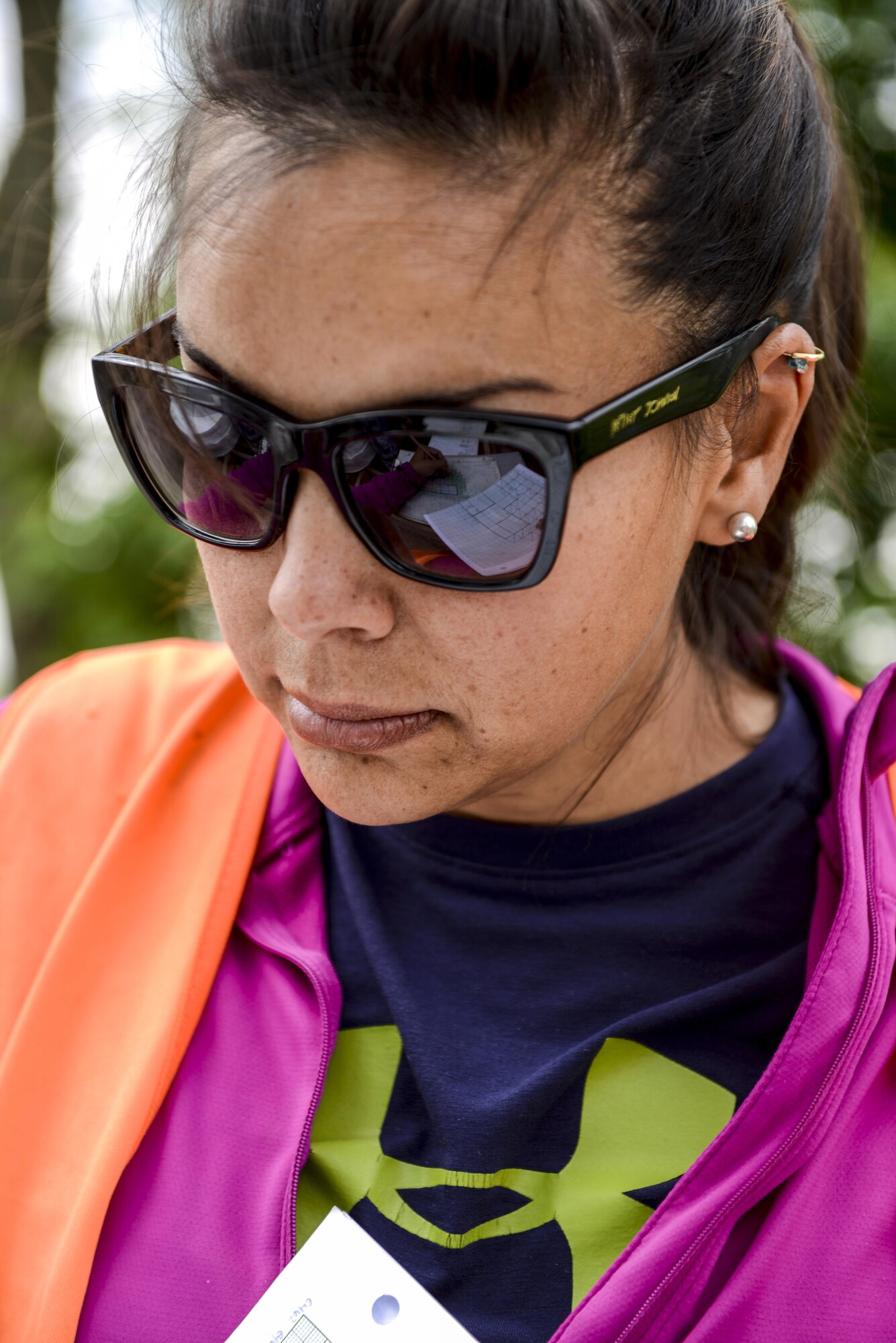 Dr. Meghan-Tomasita Cosgriff-Hernandez, a forensic anthropologist with the Defense POW/MIA Accounting Agency, reviews her grid of the recovery site in eastern Germany, May 18, 2016. As the recovery leader, Cosgriff-Hernandez determined where and how deep the recovery team dug. If evidence believed to belong to one of the unaccounted personnel the team was looking for was found, Cosgriff-Hernandez modified the search grid to ensure the team was as thorough as possible in their recovery efforts. (U.S. Air Force photo/Staff Sgt. Timothy Moore)