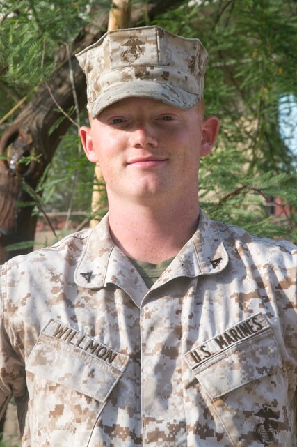 Lance Cpl. Jacob Willmon, ordnance light armored vehicle mechanic, Exercise Support Division, spends his free time painting and volunteering for various events around the base.