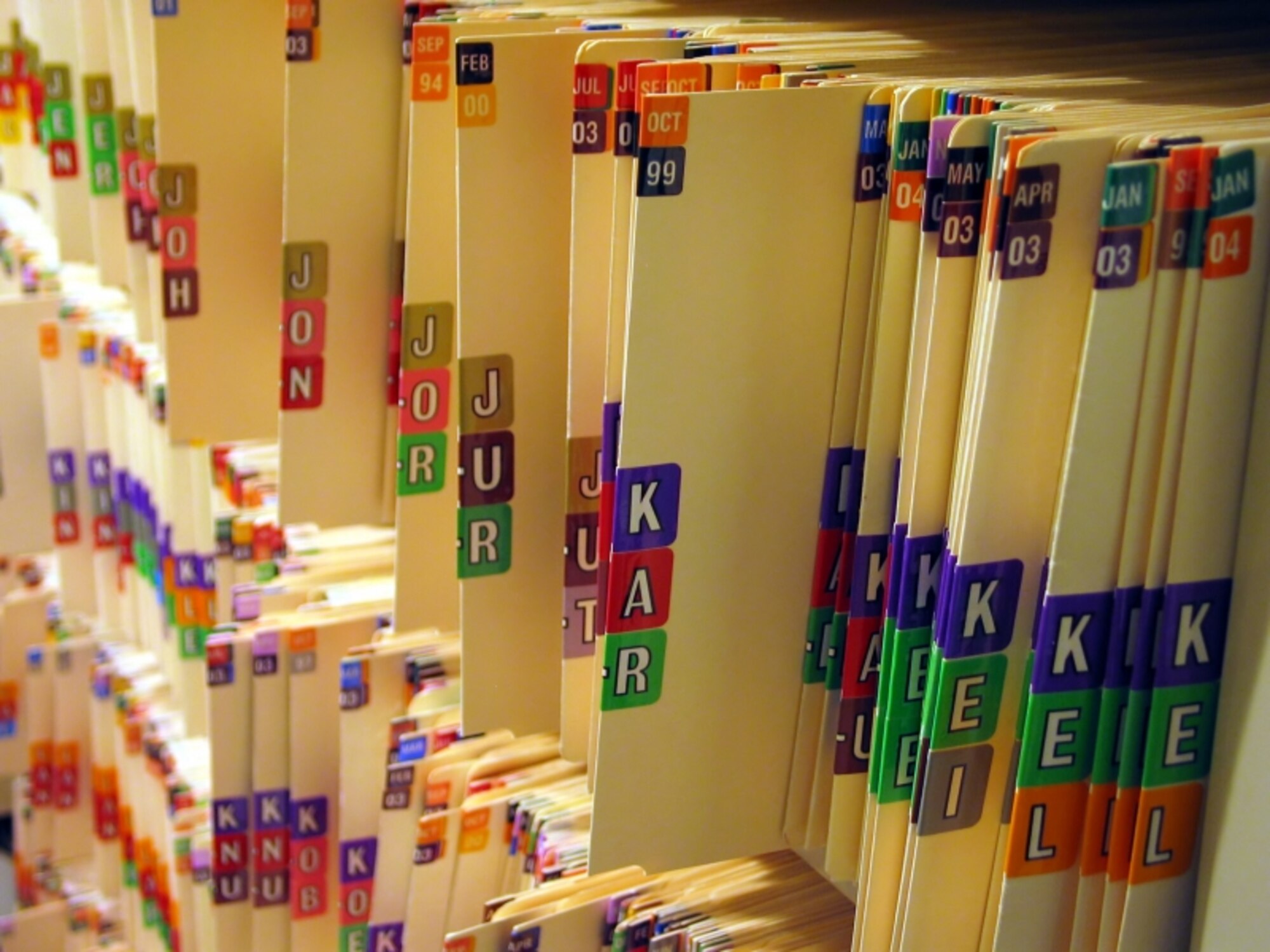 Medical records line a shelf. (Courtesy photo)