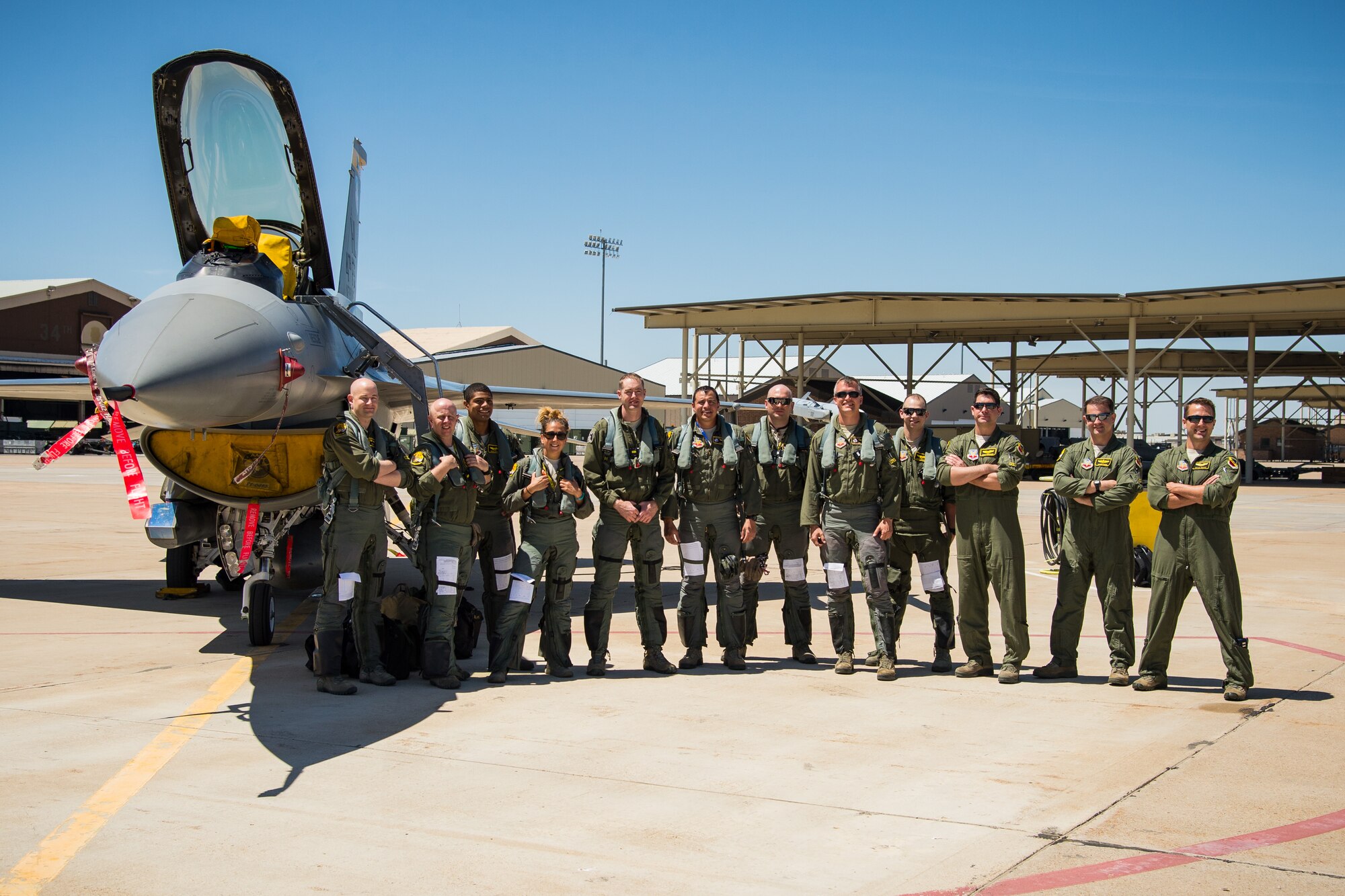 The 4th Fighter Squadron Fightin' Fujins flew a fini flight May 31 at Hill Air Force Base, Utah. A fini flight signifies a final flight and was significant for many Fujins as they transition to the F-35A Lightning II. The 4th FS is one of three squadrons in the 388th Fighter Wing. All of the squadrons will eventually transition to flying the F-35 and the wing is expected to reach full operational capability with 78 jets in 2019. (Air Force photo by R. Nial Bradshaw) 
