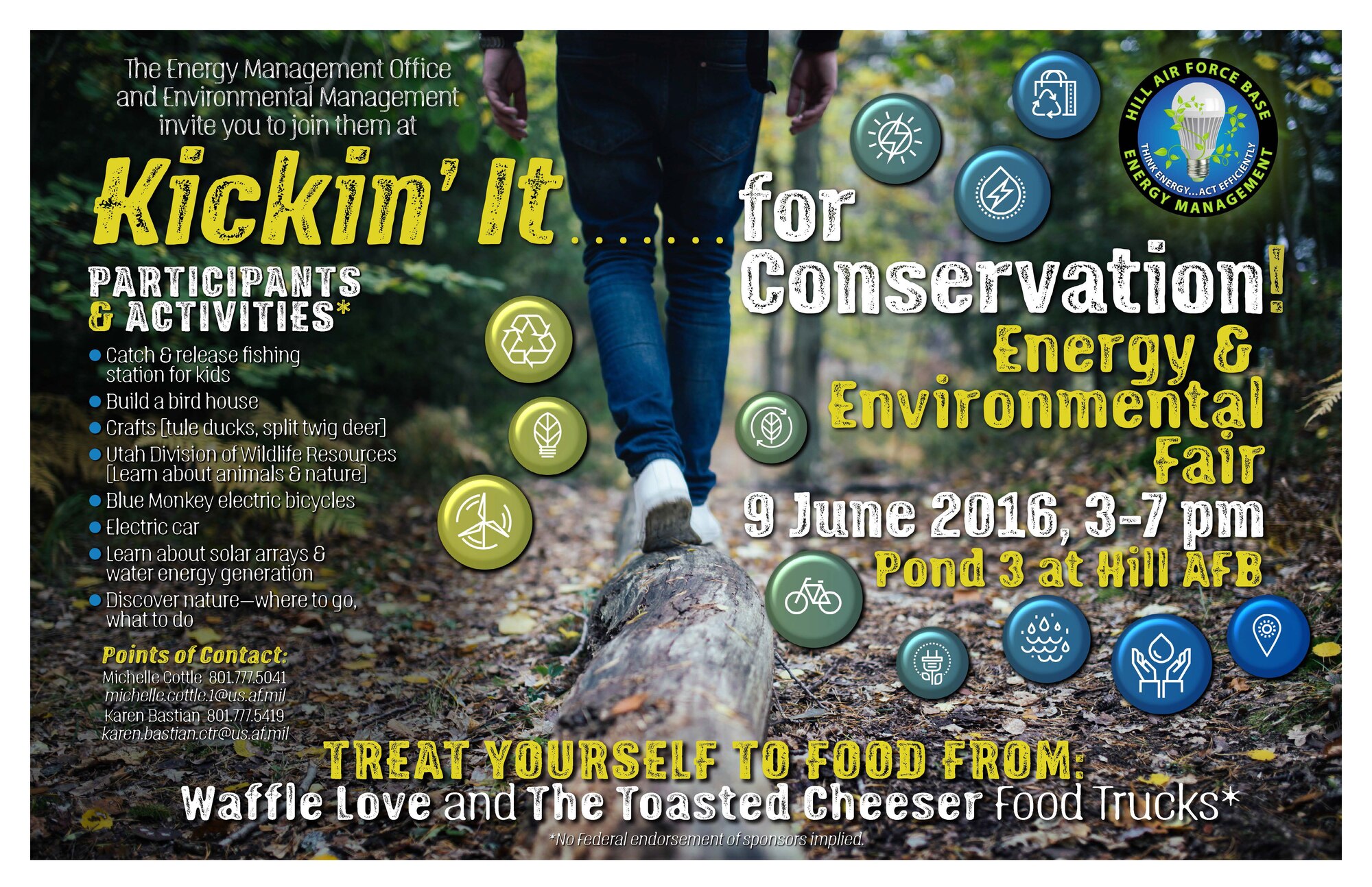 An Energy and Environmental Fair will be held from 3-7 p.m. June 9 at Hill AFB's Pond 3. (Courtesy graphic)
