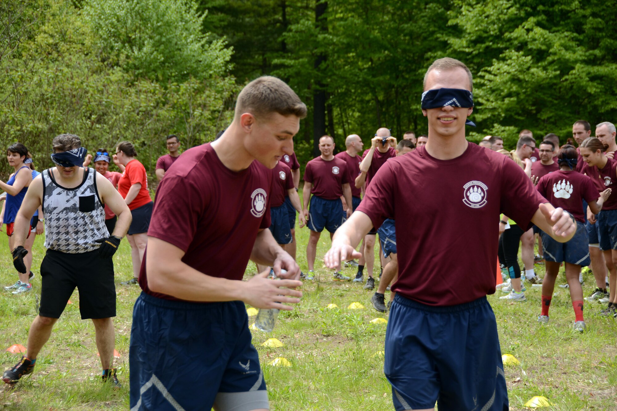 Connecticut Air National Guardsmen assigned to the 103rd Airlift Wing, East Granby, Conn., participate in a base-wide Warrior Day event May 14 at Bradley Air National Guard Base in East Granby. The annual event is a reward for hard work and is meant to help boost morale and encourage team building for the unit’s Flying Yankees. (U.S. Air National Guard photo by 103rd Airlift Wing Public Affairs)