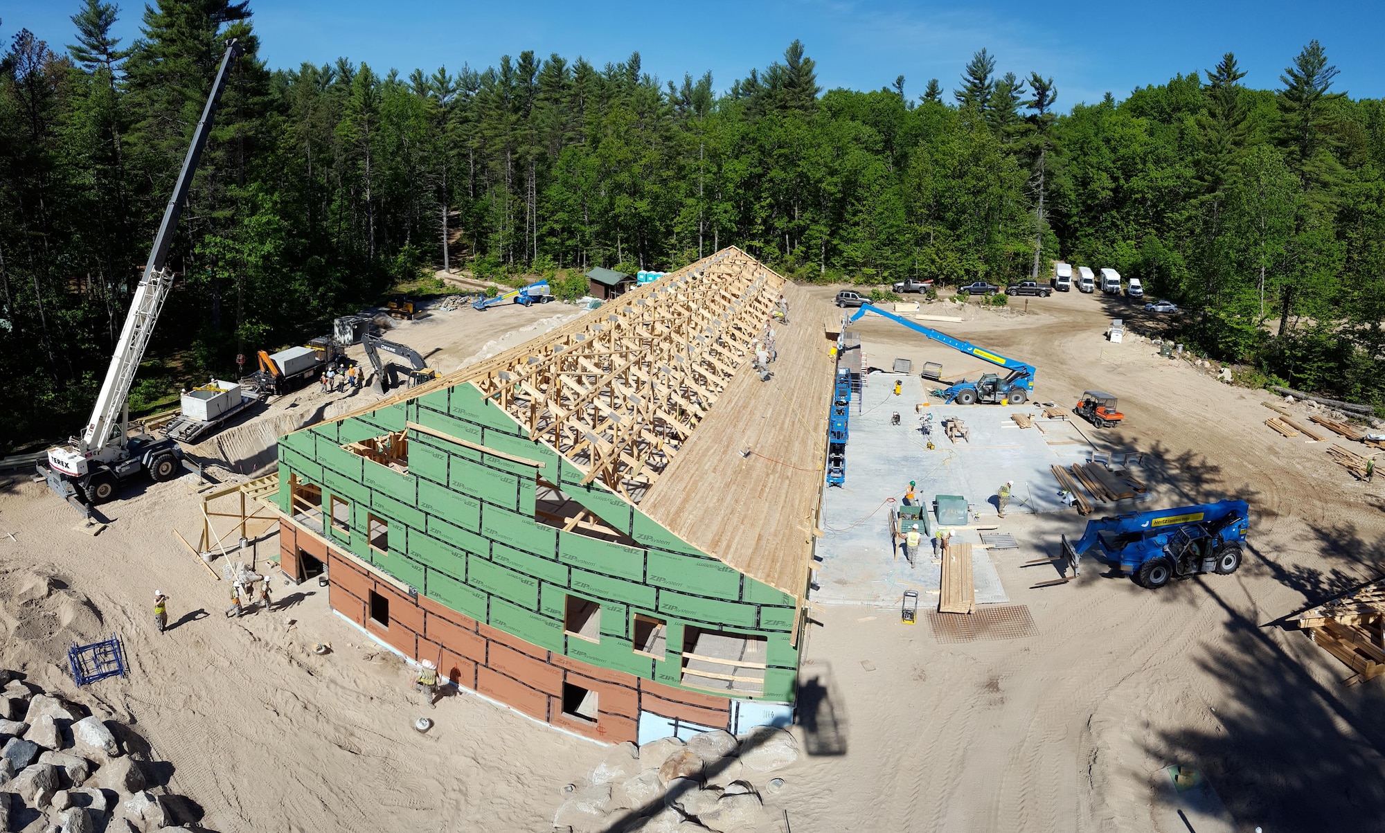 U.S. Airmen with the 139th Civil Engineer Squadron, Missouri Air National Guard, participate in Innovative Readiness Training (IRT), at William Hinds Boy Scout Camp in Raymond, Maine, on June 1, 2016. The IRT is part of a joint operation with the U.S. Marines, Navy, Air National Guard, and Air Force Reserve to help rebuild parts of the camp. (U.S. Air National Guard photo by Tech. Sgt. Theo Ramsey/Released)