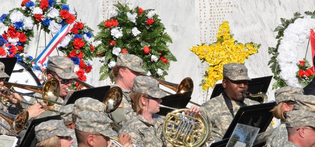 Maj. Gen. Stayce Harris, 22nd Air Force commander, spoke to a large crowd of observers during a Memorial Day Ceremony held in Smyrna, Ga., May 30, 2016. Harris elaborated that the nation recognizes the loss of life from war and that those who perished fill the burial grounds in towns and cities all across the country and abroad. (U.S. Air Force photo/Tech. Sgt. Kelly Goonan)