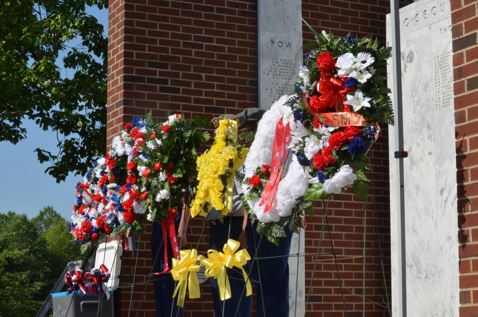 Maj. Gen. Stayce Harris, 22nd Air Force commander, spoke to a large crowd of observers during a Memorial Day Ceremony held in Smyrna, Ga., May 30, 2016. During the ceremony, Harris elaborated that the nation recognizes the loss of life from war and that those who perished fill the burial grounds in towns and cities all across the country and abroad. (U.S. Air Force photo/Tech. Sgt. Kelly Goonan)