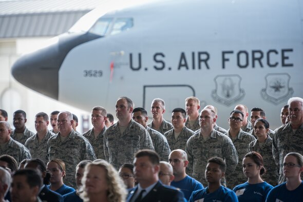 Audience members observe as the 940th Air Refueling Wing continues its proud story at Beale Air Base, California, on June 4, 2016. (U.S. Air Force photo by Staff Sgt. Brenda Davis/released)