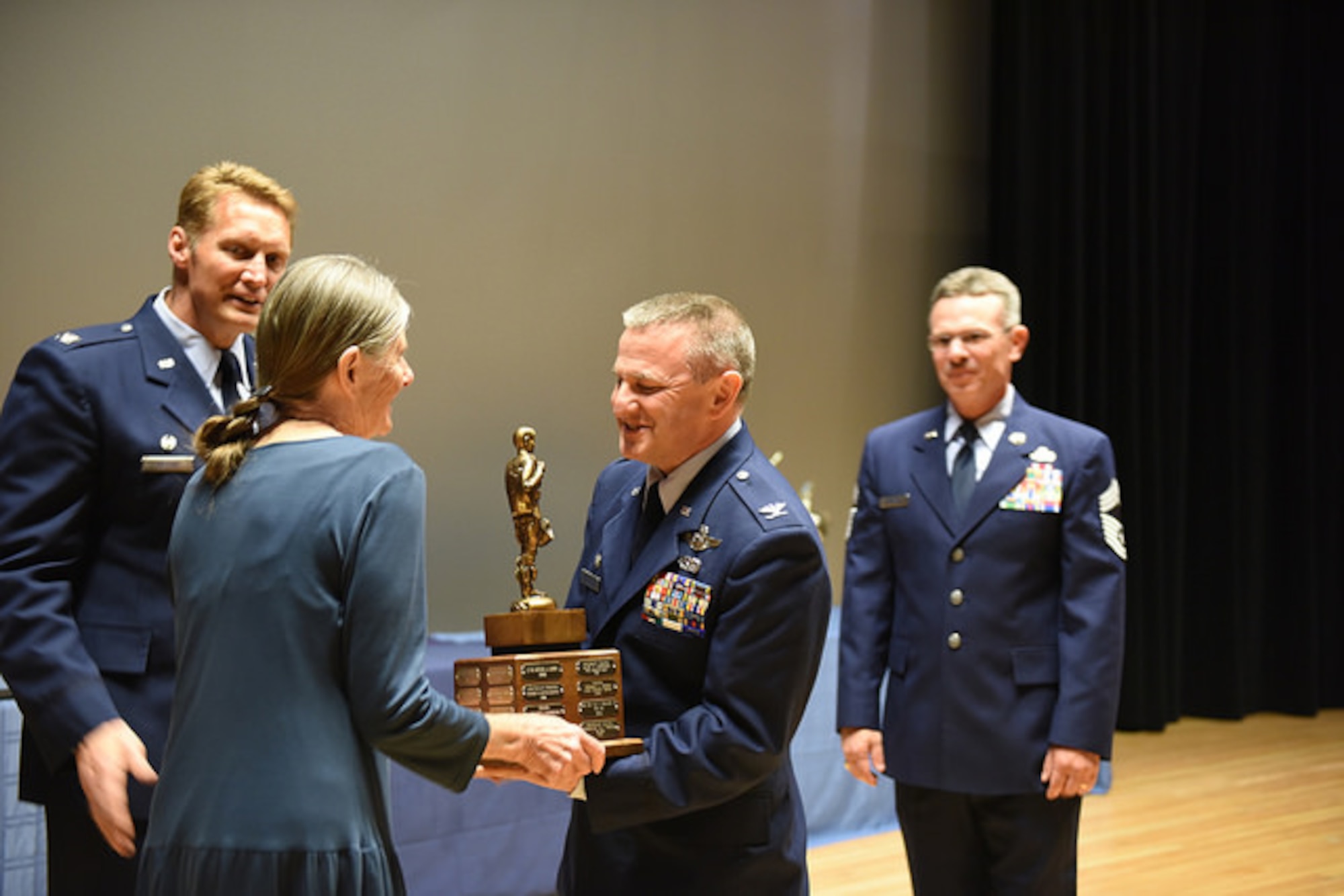 JOINT BASE ELMENDORF-RICHARDSON, Alaska -- Members of the 176th Wing gathered at the Talkeetna Theater here June 5 for their annual award ceremony, honoring the award recipients and the accomplishments of the wing during 2015.