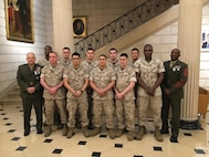 Detachment Paris with the Commandant of the Marine Corps and Sergeant Major of the Marine Corps