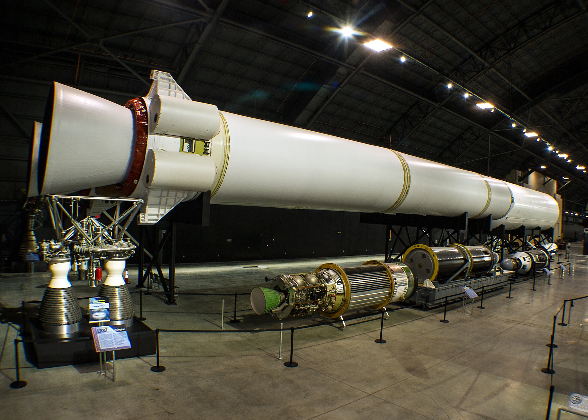 DAYTON, Ohio - The Lockheed Martin Titan IVB Rocket on display in the Space Gallery at the National Museum of the U.S. Air Force. (U.S. Air Force photo by Ken LaRock)


 