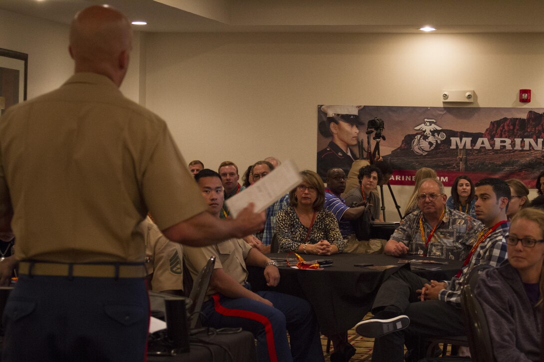 Marines welcomed approximately 39 educators from states east of the Mississippi River during a ceremony near Quantico, Va., June 6 for the 2016 Key Leaders and Educators Workshop. Until the workshop ends June 10, it includes events such as infantry patrolling, flight simulations and many others in order to provide educators a robust understanding of what goes into making Marine leaders. The workshop creates a mutually beneficial relationship between educators and the Marine Corps where key leaders and educators can share knowledge about the Corps to students based on firsthand experience.
