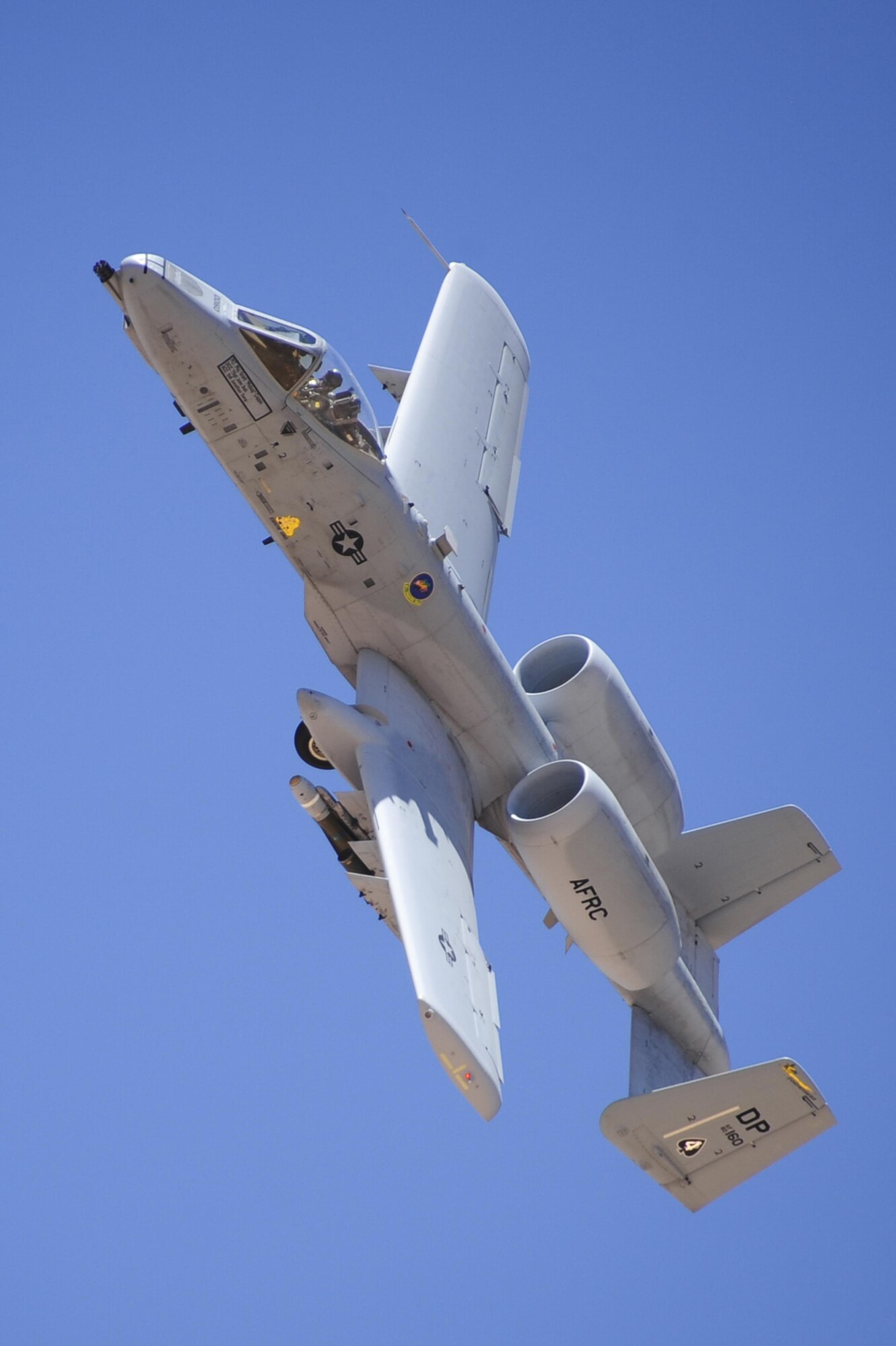 An A-10C Thunderbolt II from the 47th Fighter Squadron banks left after performing a low-angle strafe at the Barry M. Goldwater Range, Ariz., June 2, 2016. The 47th FS went on to win their second consecutive Hawgsmoke competition. (U.S. Air Force photo by Senior Airman Chris Drzazgowski/Released)