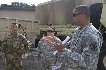 Staff Sgt. Darren Love, a U.S. Army Reserve Soldier assigned to the 200th Military Police Command, conducts a driver safety class as part of the unit's annual safety stand-down training June 4 at Fort Meade, Md. (U.S. Army photo by Sgt. Erick Yates) 