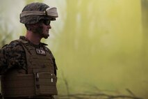 U.S. Marine Corps Lt. Col. Steven Sutey, Commanding Officer of 1st Battalion, 1st Marine Regiment, spectates Marines performing platoon live fire at Shoalwater Bay, Queensland, Australia, May 22, 2016. The platoon-level live fire and maneuver was part of Exercise Southern Jackaroo, a combined training opportunity during Marine Rotational Force – Darwin (MRF-D). MRF-D is a six-month deployment of Marines into Darwin, Australia, where they will conduct exercises and train with the Australian Defence Forces, strengthening the U.S.-Australia alliance.