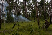 U.S. Marines with 1st Battalion, 1st Marine Regiment, conduct platoon live fire at Shoalwater Bay, Queensland, Australia, May 22, 2016. The platoon-level live fire and maneuver was part of Exercise Southern Jackaroo, a combined training opportunity during Marine Rotational Force – Darwin (MRF-D). MRF-D is a six-month deployment of Marines into Darwin, Australia, where they will conduct exercises and train with the Australian Defence Forces, strengthening the U.S.-Australia alliance.