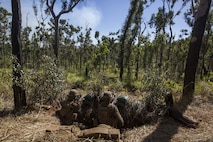 U.S. Marines with 1st Battalion, 1st Marine Regiment, defend their position after a simulated attack at Shoalwater Bay, Queensland, Australia, May 29, 2016. The simulated attack, part of Exercise Southern Jackaroo, increased proficiency in defensive actions against an oncoming enemy force during Marine Rotational Force – Darwin (MRF-D). MRF-D is a six-month deployment of Marines into Darwin, Australia, where they will conduct exercises and train with the Australian Defence Forces, strengthening the U.S.-Australia alliance.