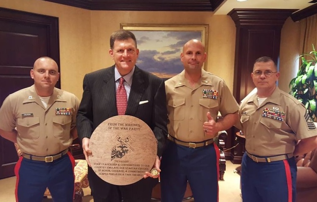 Marines Recognize Oklahoma City Thunder Owner