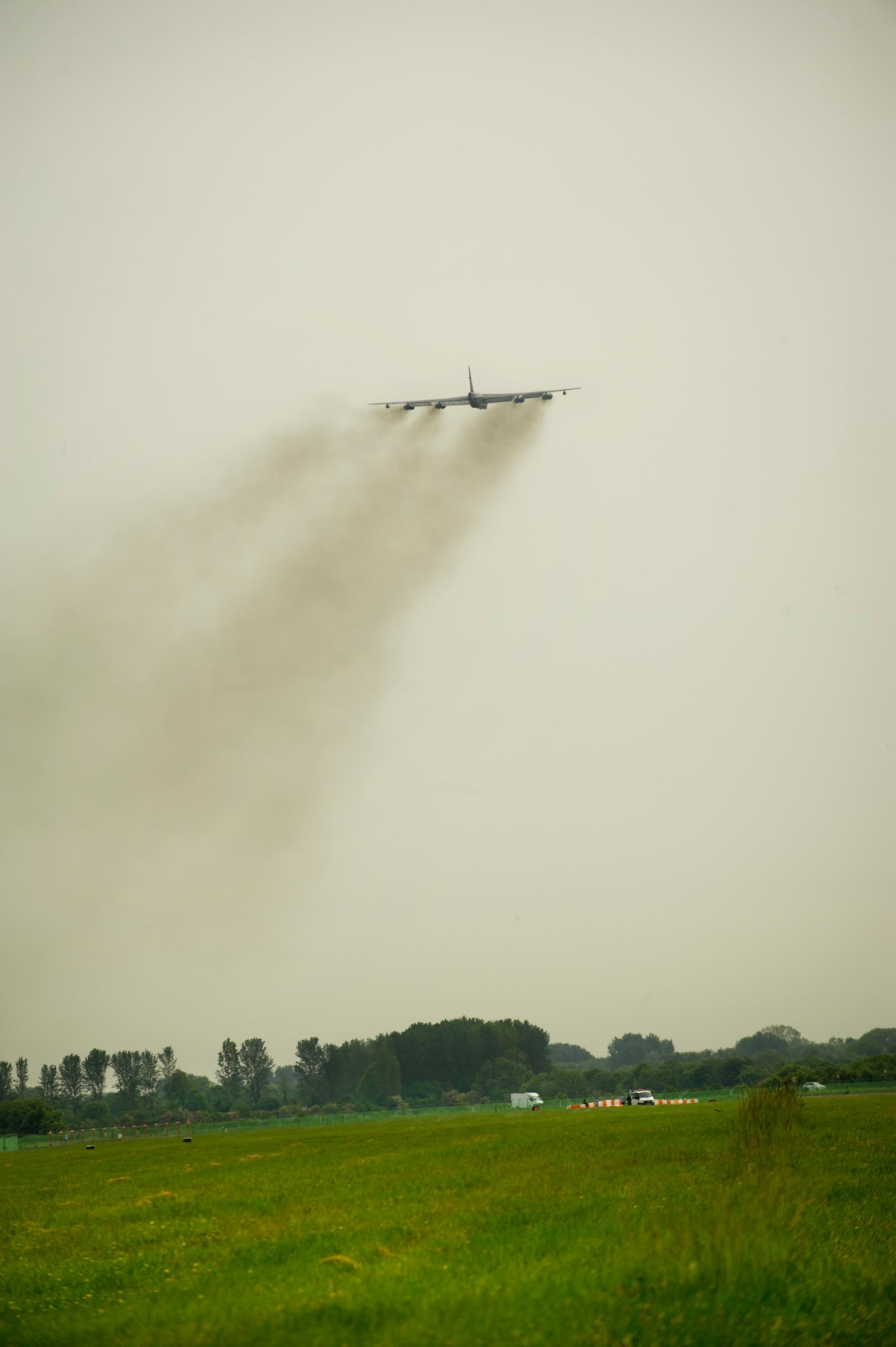 A B-52H Stratofortress from Minot Air Force Base, N.D., conducts its first flying mission of exercise BALTOPS 16 at Royal Air Force Fairford, United Kingdom, June 7, 2016. During this exercise, the strategic bombers are scheduled to conduct training flights with ground and naval forces around the region to showcase their capability to project conventional airpower anywhere and anytime. (U.S. Air Force photo/Senior Airman Sahara L. Fales)