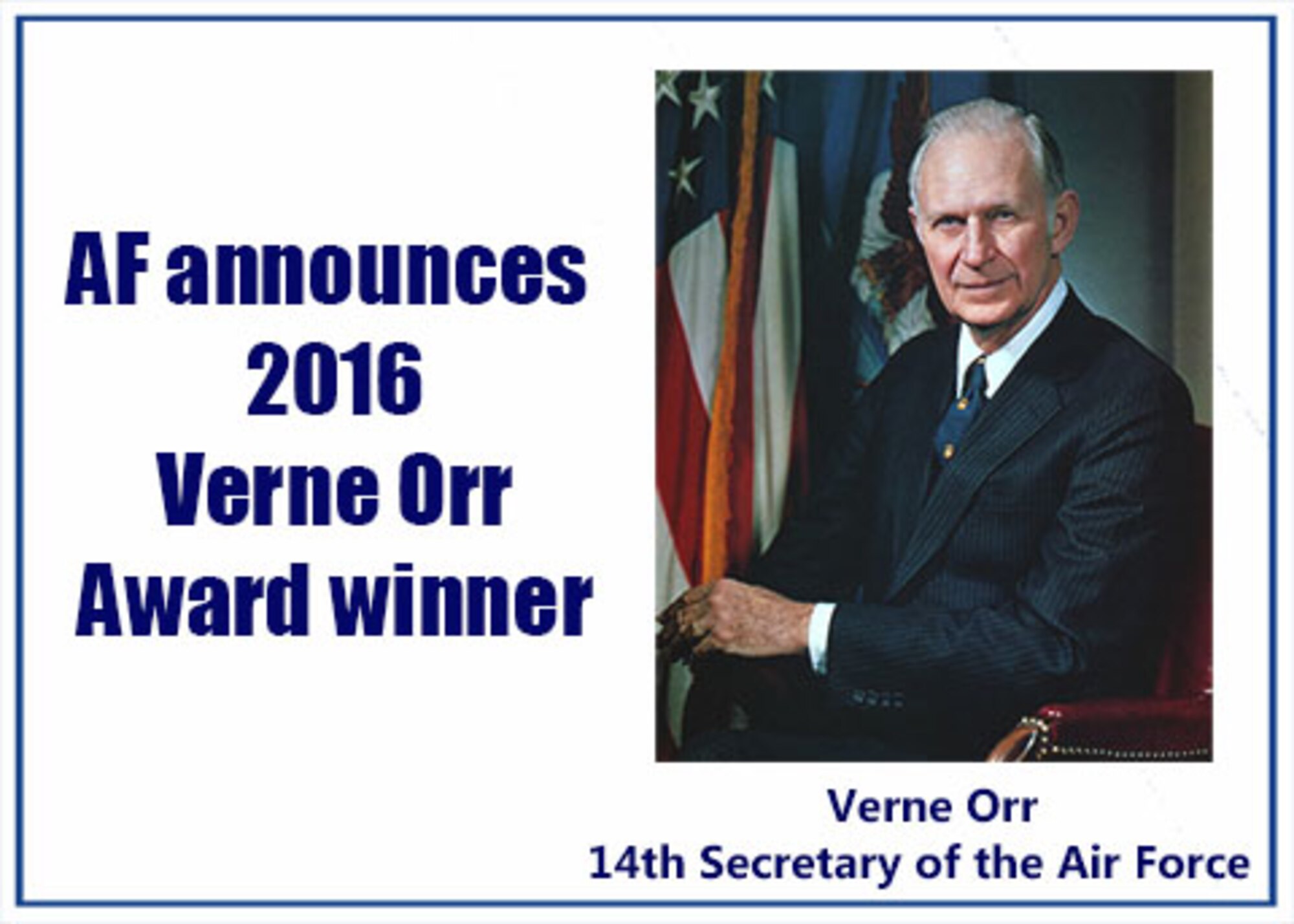 305th APS, Joint Base McGuire-Dix-Lakehurst, New Jersey, is the 2016 winner of the Verne Orr Award, which recognizes a Total Force Air Force unit that makes the most effective use of its human resources. (AFPC courtesy graphic).