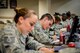 Participants fill out questionnaires during the 2016 Striker Stripe Conference held at Barksdale Air Force Base, La., June 8, 2016. (U.S. Air Force photo/Senior Airman Mozer O. Da Cunha)