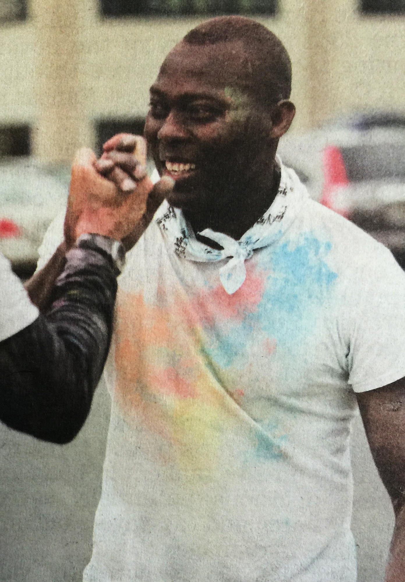 Staff Sgt. Olorunyomi Martins, the Individual Mobilization Augmentee with the 436th Airlift Wing's legal office pictured here following a unit color run, has an infectious smile and positive personality, says the legal office superintendent, Master Sgt. Michelle Palmer.