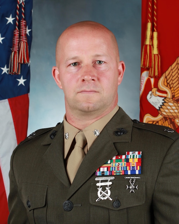 Lt. Col. James T. Lowery enlisted in the Marine Corps Reserves in 1995.  In 1996, Lowery graduated from The Citadel College.  Upon completion of Officer Candidate School he was commissioned a second lieutenant.
Lowery graduated from The Basic School in 1998 and attended the Communications and Information Systems Officers Course in Quantico, Va.  
From 1998 through 2000 Lowery served as the communications and systems officer for Marine Wing Support Squadron 274, in Cherry Point, N.C.  
From 2000 through 2003 Lowery served as the communications and systems officer for the 1st Tank Battalion, in Twentynine Palms, Calif., and deployed in support of Operation Iraqi Freedom.  After his tour he attended the Expeditionary Warfare School.    
From 2004 through 2007 he was assigned as a joint communications planner at Joint Communications Support Element, MacDill Air Force Base in Tampa, Fla.  During his tour, Lowery deployed to Operation Enduring Freedom as a planner for Headquarters International Security Assistance Force.  
From 2007 through 2010 Lowery was assigned as an instructor and control systems officer for Expeditionary Warfare School.  
From 2011 through 2014 Lowery served as the assistant chief of staff for 3rd Marine Logistics Group and deployed in support of Operation Damayan with Joint Task Force 505.
From 2014 through 2016 Lowery served as the branch chief for coalition integration and C4 Operations at United States Special Operations Command.  Lowery deployed in support of Operation Inherent Resolve.  
Lowery has master’s degrees in both telecommunications management and strategic studies.
