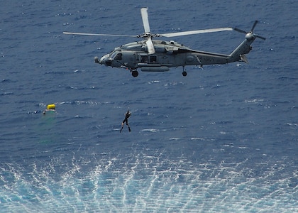 U.S. Navy File Photo: INDIAN OCEAN (Oct. 17, 2015) Explosive Ordnance Disposal (EOD) Mobile Unit Six, platoon 621, conducts a mine exercise during Exercise Malabar 2015. Malabar is a continuing series of complex, high-end war fighting exercises conducted to advance multi-national maritime relationships and mutual security. Theodore Roosevelt is operating in the U.S. 7th Fleet area of operations as part of a worldwide deployment en route to its new homeport in San Diego to complete a three-carrier homeport shift. 