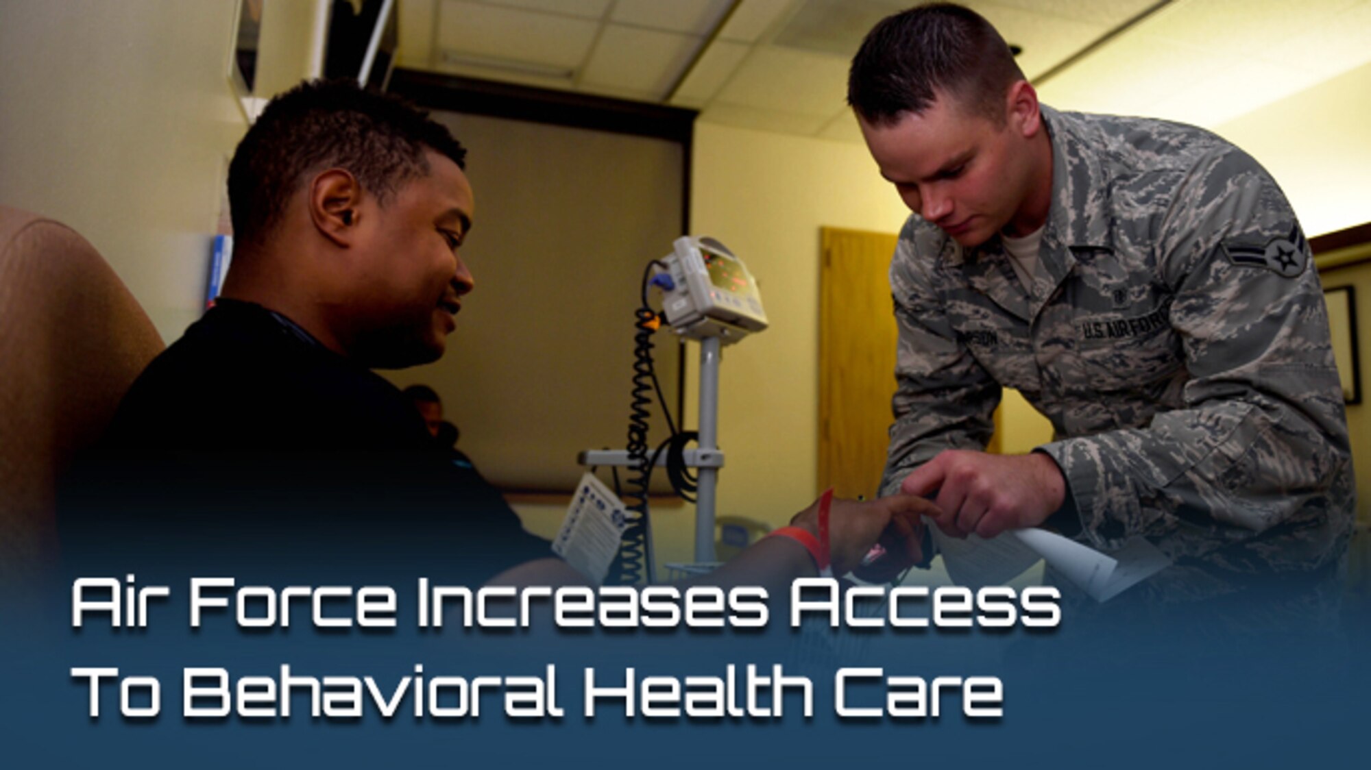 The Behavioral Health Optimization Program, or BHOP, integrates behavioral health personnel into primary care clinics, to provide “the right care, at the right time, in the right place.” Beneficiaries with behavioral health concerns can seek care directly through their primary care manager. (U.S. graphic by Air Force Medical Service)