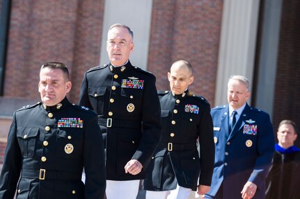 Marine Corps Gen. Joe Dunford, chairman of the Joint Chiefs of Staff, attends the National Defense University's 2016 graduation ceremony at Fort Lesley J. McNair in Washington, D.C., June 9, 2016.  DoD photo by Army Staff Sgt. Sean K. Harp