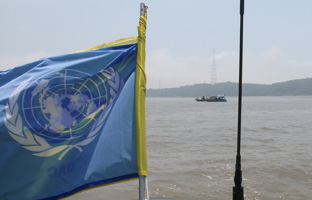 Vessels under the command of United Nations Command patrol the Han River Estuary as part of UNC's responsibility under the 1953 Armistice Agreement. The HRE marks the western most portion of the Military Demarcation Line between North and South Korea. 