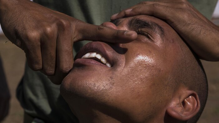 Pvt. Hermenegildo Martins attends the non-lethal weapons course held by U.S. Marines with Task Force Koa Moana during Exercise Crocodilo 16, June 7, 2016, at Metinaro, Timor Leste, as part of the task force’s deployment to nations in the Asia-Pacific region. The course gives Timorese the opportunity to learn less-than-lethal techniques from their U.S. counterparts. Crocodilo is a multi-national, bilateral exercise designed to increase interoperability and relations with participating nations. Martins is an infantryman with Bravo Company, 1st Battalion, Timor Leste Defense Force, stationed in Baucau, Timor Leste.