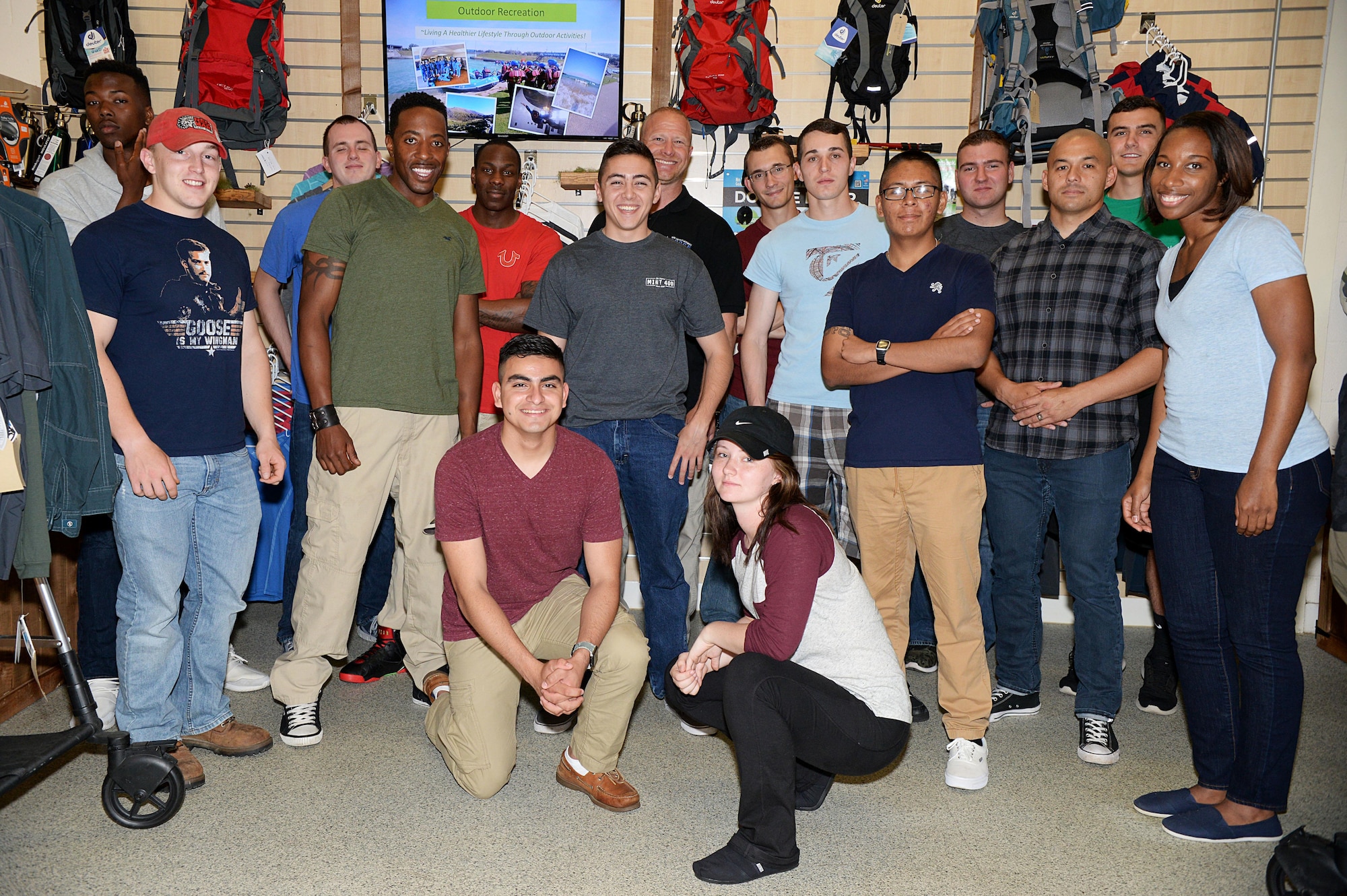 The 100th Force Support Squadron Outdoor Recreation center hosts resiliency training for the First Term Airman Center June 8, 2016, on RAF Mildenhall, England. This was the sixth FTAC class to take part in the new “Out of the Box” resiliency training. (U.S. Air Force photo by Airman 1st Class Tenley Long/Released)