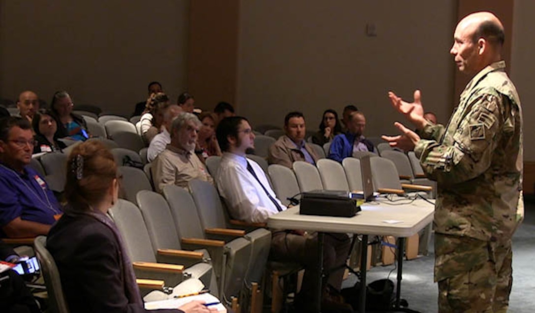 Col. Jose Aguilar, Portland District commander, provided an overview of the U.S. Army Corps of Engineers history and mission in the Pacific Northwest. Aguilar said it’s important for Corps project teams to meet with business representatives and exchange information in an environment that balances both parties’ needs while respecting the fair contracting opportunities.