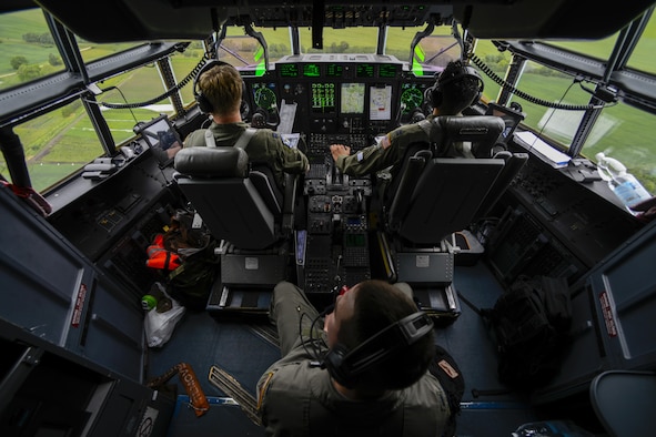 Pilots from the 37th Airlift Squadron fly over Riga, Latvia, June 10, 2016.  U.S. armed forces and Latvian airmen will participate in Saber Strike 16; a long-standing, U.S. Joint Chiefs of Staff-directed, U.S. Army Europe-led cooperative-training exercise, which has been conducted annually since 2010. This year’s exercise will focus on promoting interoperability with allies and regional partners. The United States has enduring interests in supporting peace and prosperity in Europe and bolstering the strength and vitality of NATO, which is critical to global security. (U.S. Air Force photo/Senior Airman Nicole Keim)