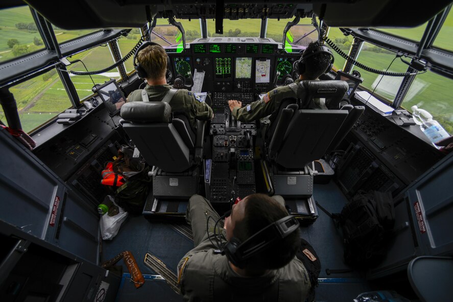 Pilots from the 37th Airlift Squadron fly over Riga, Latvia, June 10, 2016.  U.S. armed forces and Latvian airmen will participate in Saber Strike 16; a long-standing, U.S. Joint Chiefs of Staff-directed, U.S. Army Europe-led cooperative-training exercise, which has been conducted annually since 2010. This year’s exercise will focus on promoting interoperability with allies and regional partners. The United States has enduring interests in supporting peace and prosperity in Europe and bolstering the strength and vitality of NATO, which is critical to global security. (U.S. Air Force photo/Senior Airman Nicole Keim)
